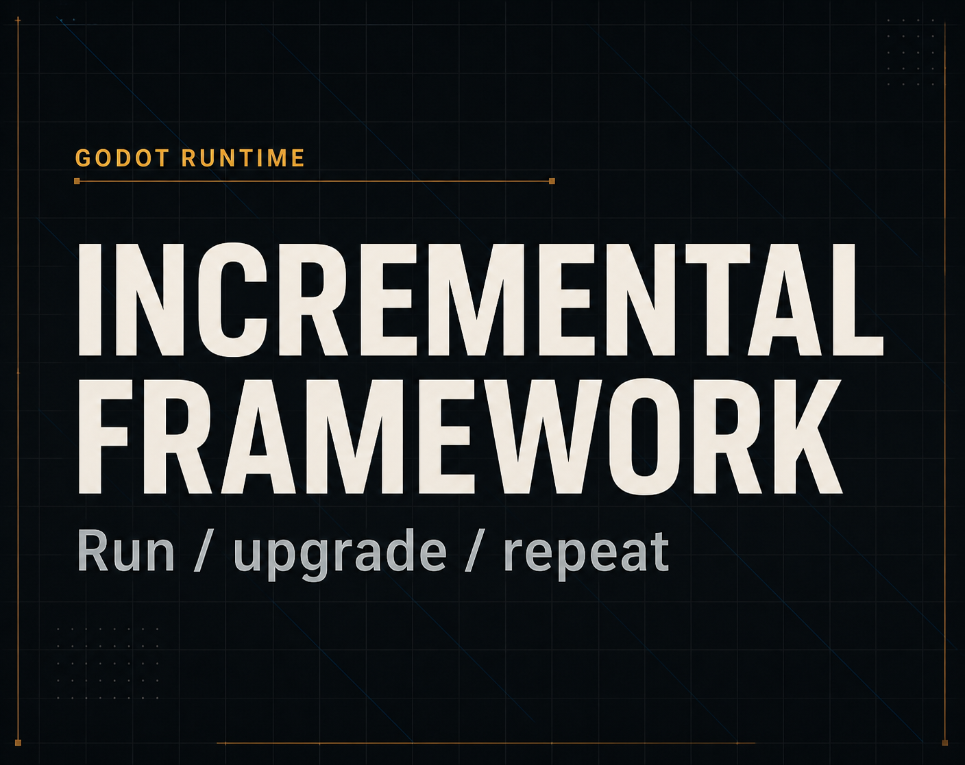 Incremental Framework cover with bold title lettering on a dark technical grid
